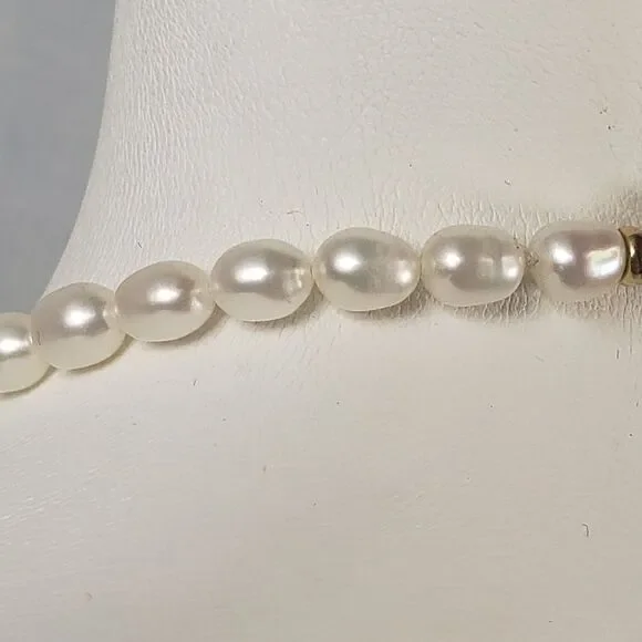 Winterthur Child's Freshwater Pearl Necklace 14k Gold Clasp Women's Pearl Choker